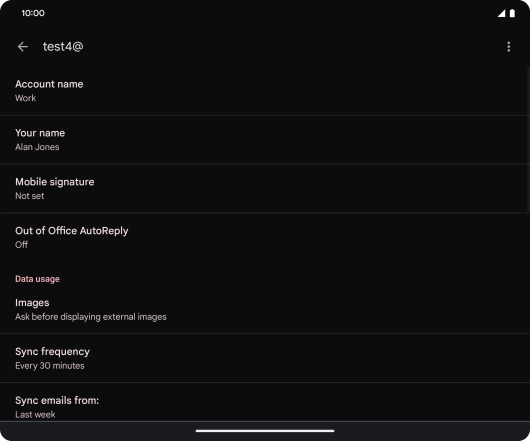 Press Account name and key in the required name.