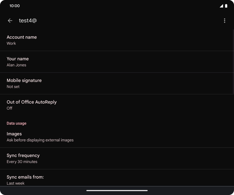 Press Account name and key in the required name.