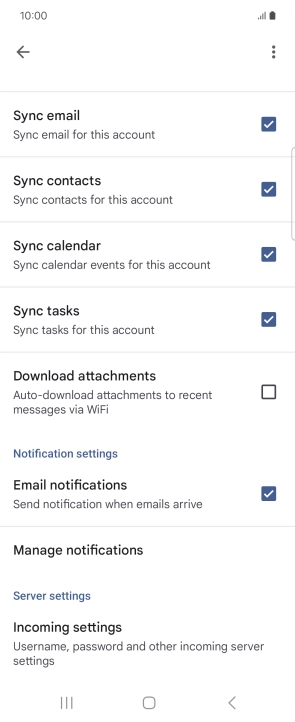 Press the field next to 