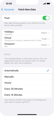 Press the indicator next to 