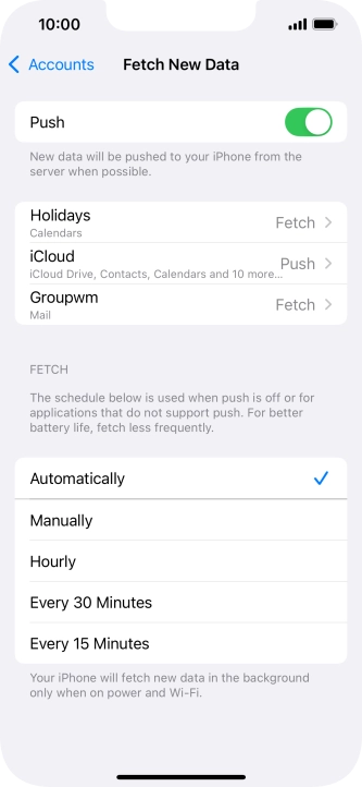 Press the indicator next to 