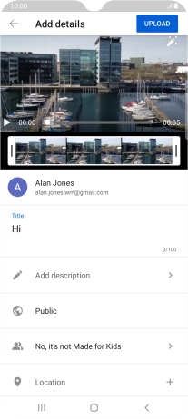 Key in the required text and press UPLOAD.