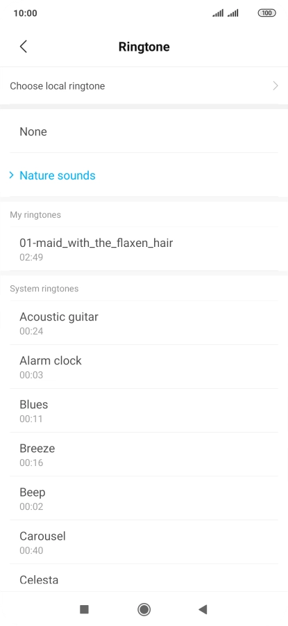 Press the required message tones to hear them.