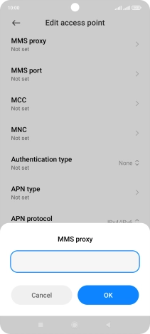 Key in 212.183.137.012 and press OK.