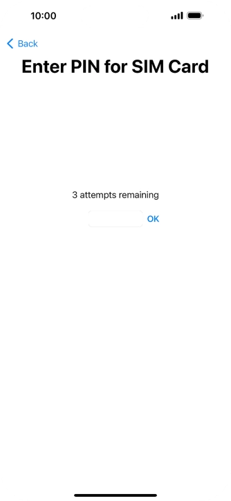 If your SIM is locked, key in your PIN and press OK.