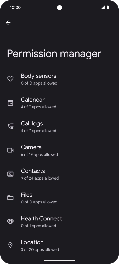 Press the required phone function.