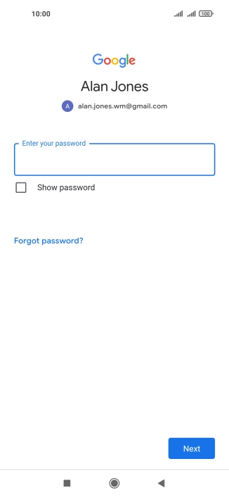 Press the field below 