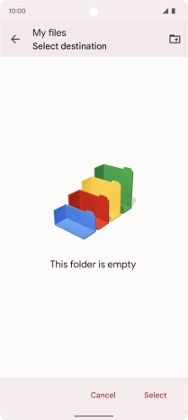 To create a new folder, press the new folder icon and follow the instructions on the screen to create a new folder. To create a new folder, press the new folder icon and follow the instructions on the screen to create a new folder.