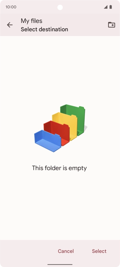 To create a new folder, press the new folder icon and follow the instructions on the screen to create a new folder. To create a new folder, press the new folder icon and follow the instructions on the screen to create a new folder.