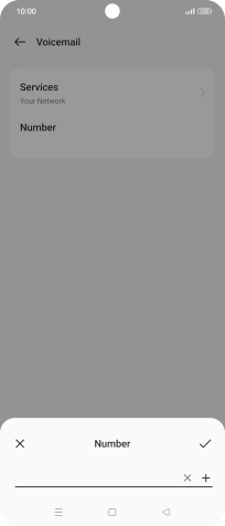 Key in +447836121121 and press the confirm icon.