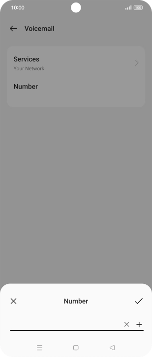 Key in +447836121121 and press the confirm icon.