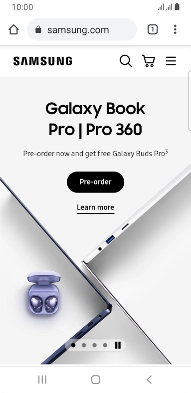 Press the address bar.