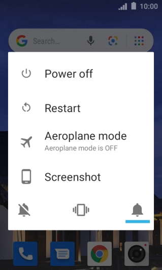 Press the silent mode icon to turn on the function.