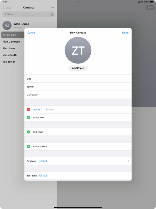 Press Phone and key in the required phone number.