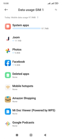 Press the drop down list.