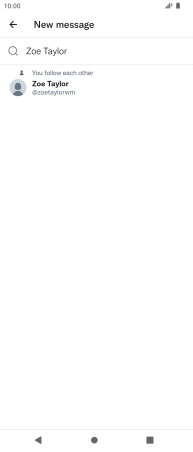 Key in the first letters of the recipient's name and press the required contact.