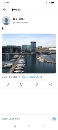 Press the text input field. Press the text input field.