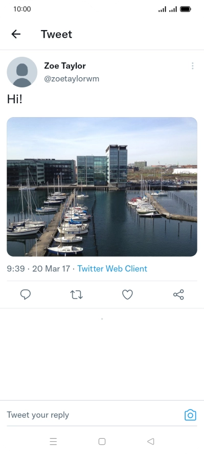 Press the text input field. Press the text input field.