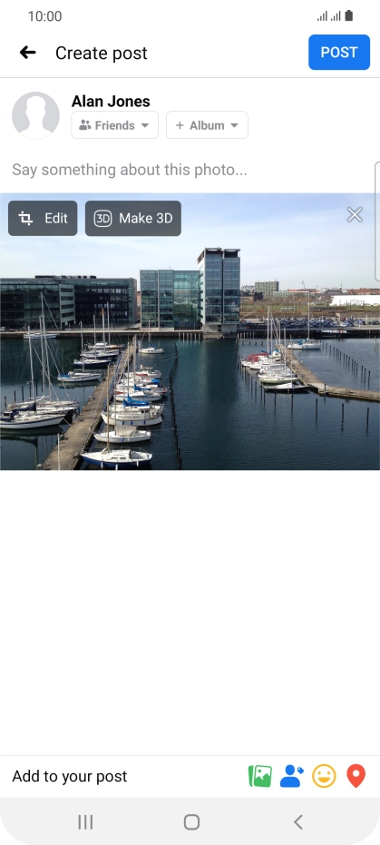 Press the text input field and key in the required text.