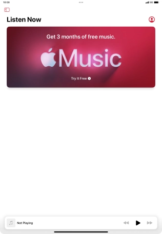 Slide your finger right starting from the left side of the screen.