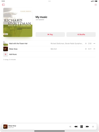 Press the song title.