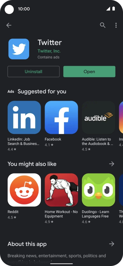 Slide your finger upwards starting from the bottom of the screen to return to the home screen.