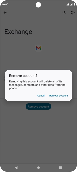 Press Remove account.