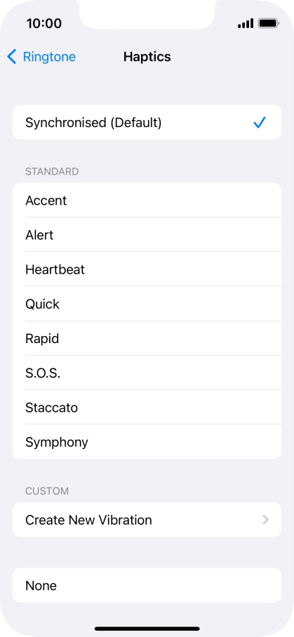 Press the required setting to turn on the function.