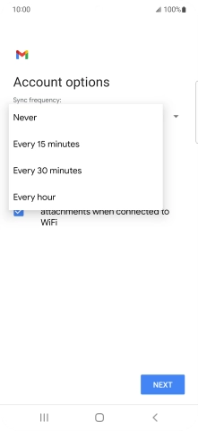 Press the required setting. Press the required setting.