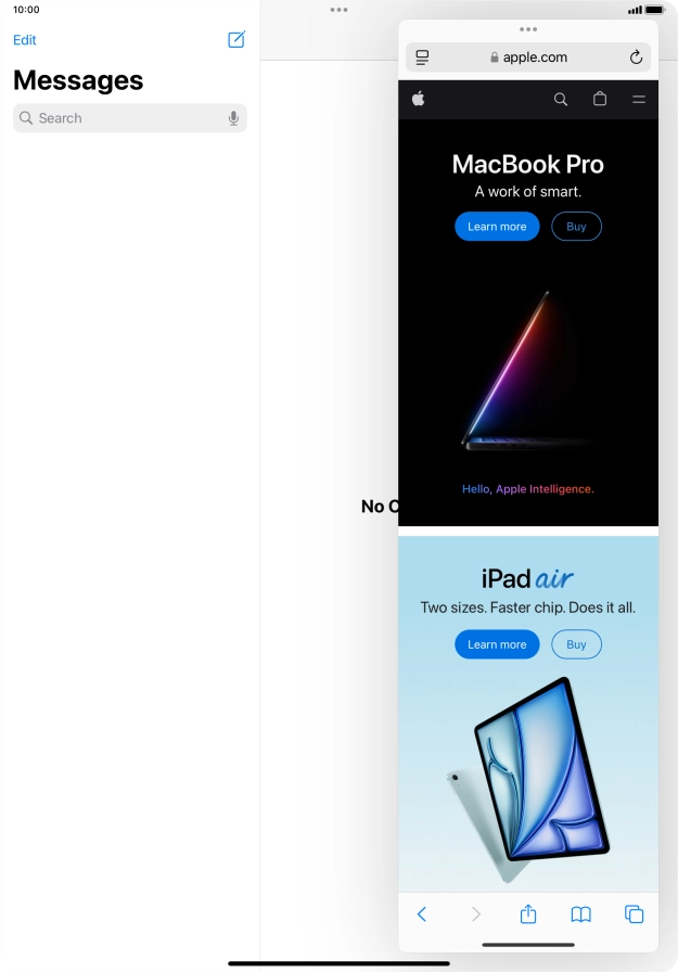 The application now displays on top of the other open application. The application now displays on top of the other open application.