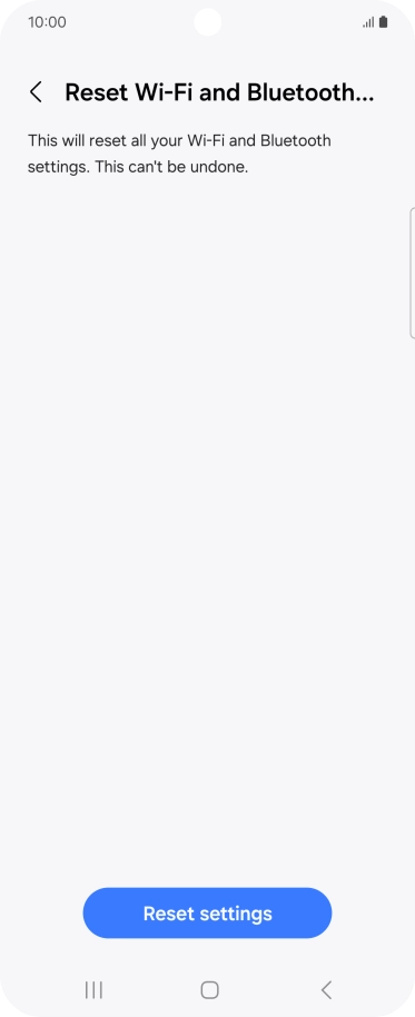 Press Reset settings.