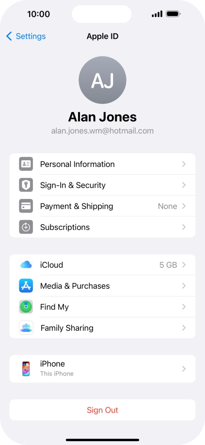 Press iCloud. Press iCloud.