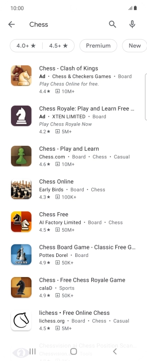 Press the required app.