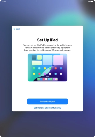 Press Set Up for Myself.