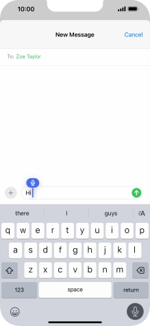 Press the send icon.