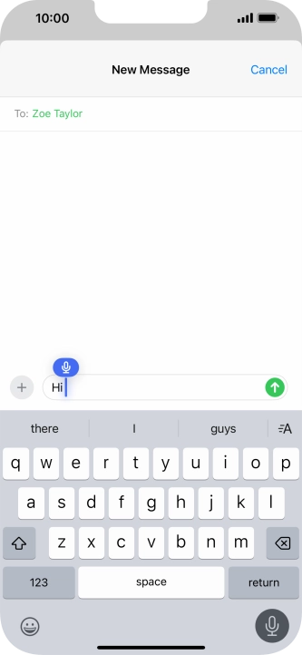 Press the send icon.