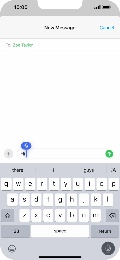 Press the send icon.