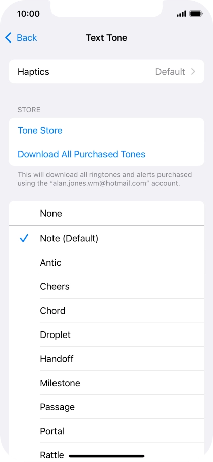 Press the required message tones to hear them.
