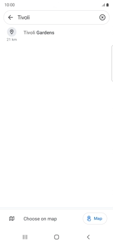 Press the required destination.