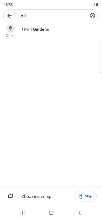 Press the required destination.