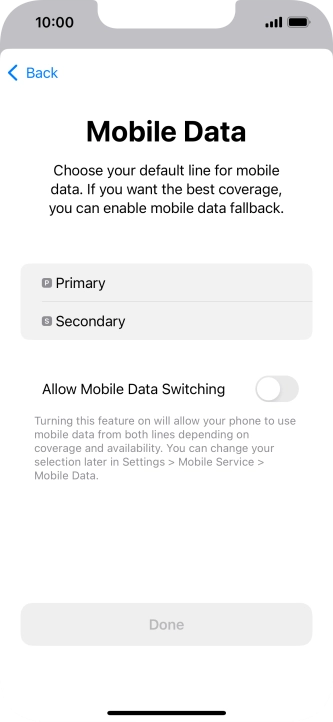 Press the required price plan.