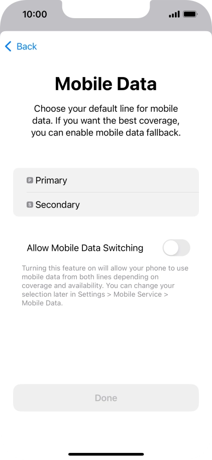 Press the required price plan.