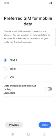Press the required settings.