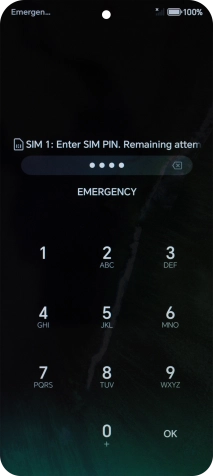 If your SIM is locked, key in your PIN and press OK.