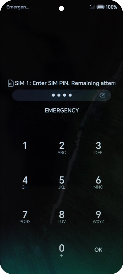 If your SIM is locked, key in your PIN and press OK.
