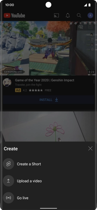 Press Upload a video.