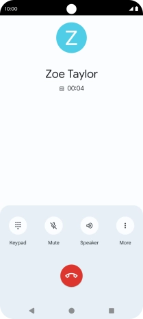 Press the end call icon. Press the end call icon.