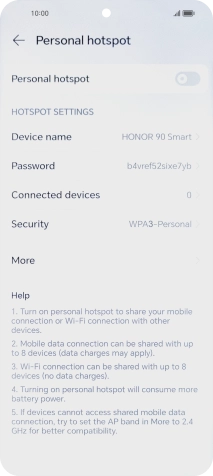 Press Password and key in the required password.