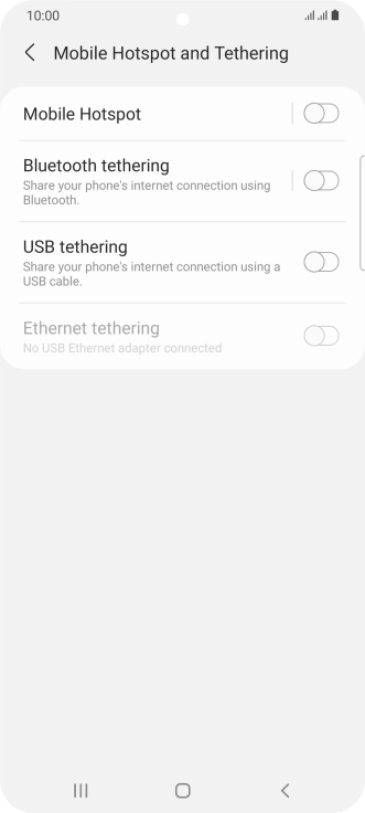 Press Mobile Hotspot. Press Mobile Hotspot.