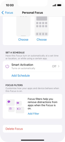 Press the required setting below 